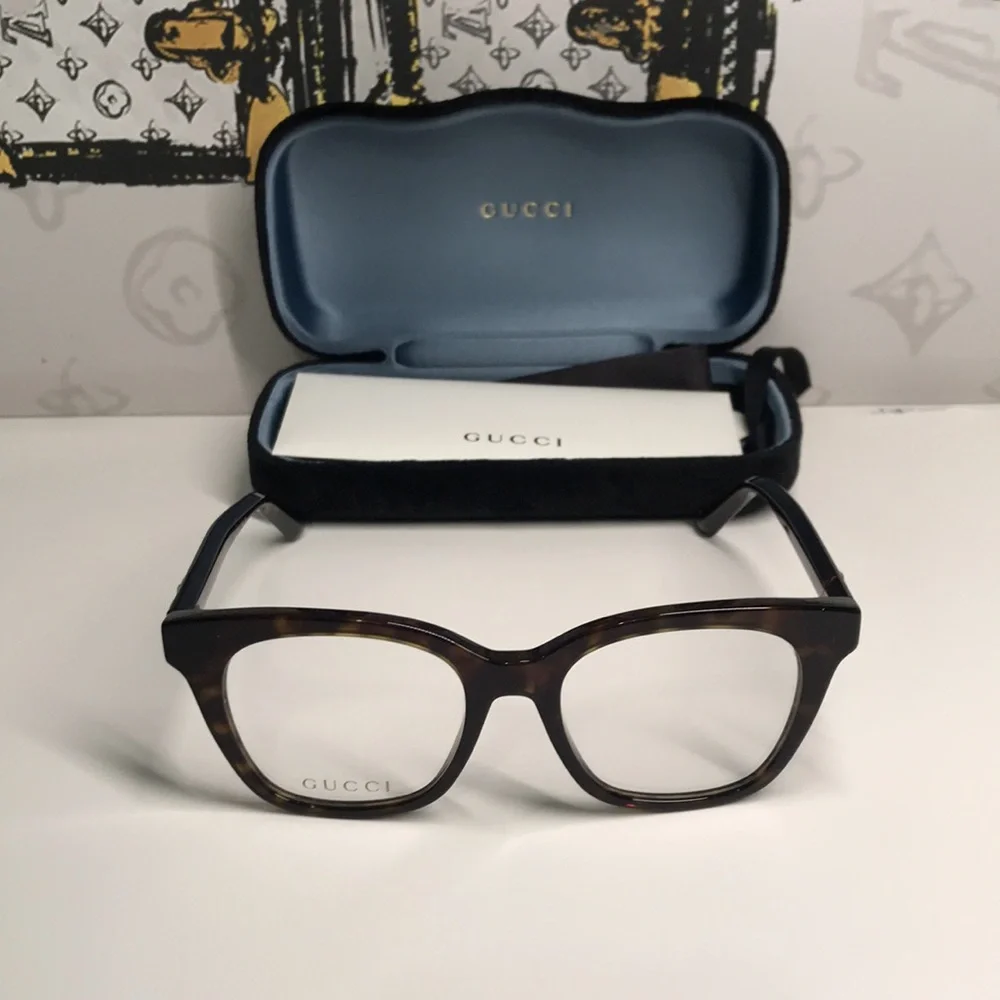 Luxury New Authentic Gucci GG0349O 006 Eyeglasses